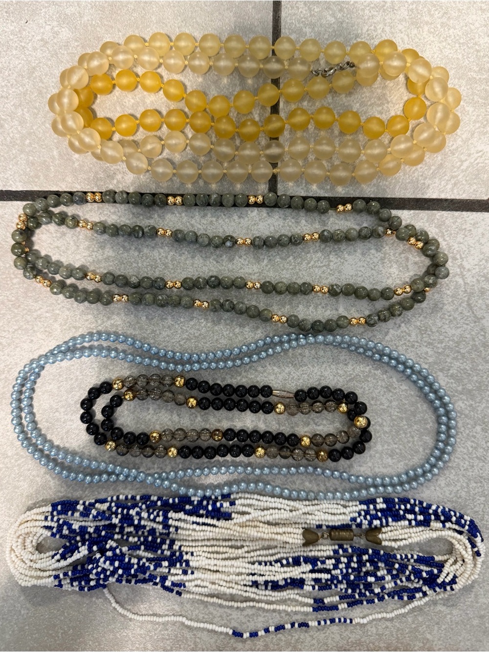 Vintage 70’s Lot 5 Beaded Necklaces - Crafters Welcome!
